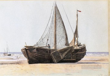 ウィリアム・スタンリー・ハゼルタイン Painting - ブランケンベルク海景ボート ウィリアム・スタンレー・ハゼルタイン